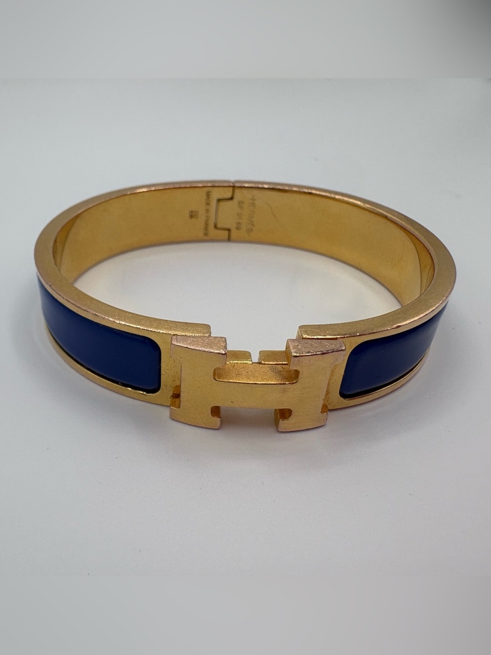 Hermès Clic H / Clic Clac H Bracelet Blue PM